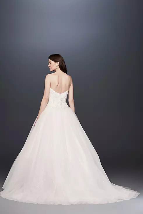 Beaded Illusion Bodice Ball Gown Wedding Dress Image 2