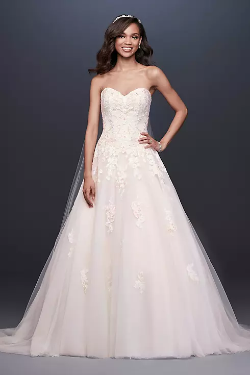 As-Is Embroidered Applique Ball Gown Wedding Dress Image 1