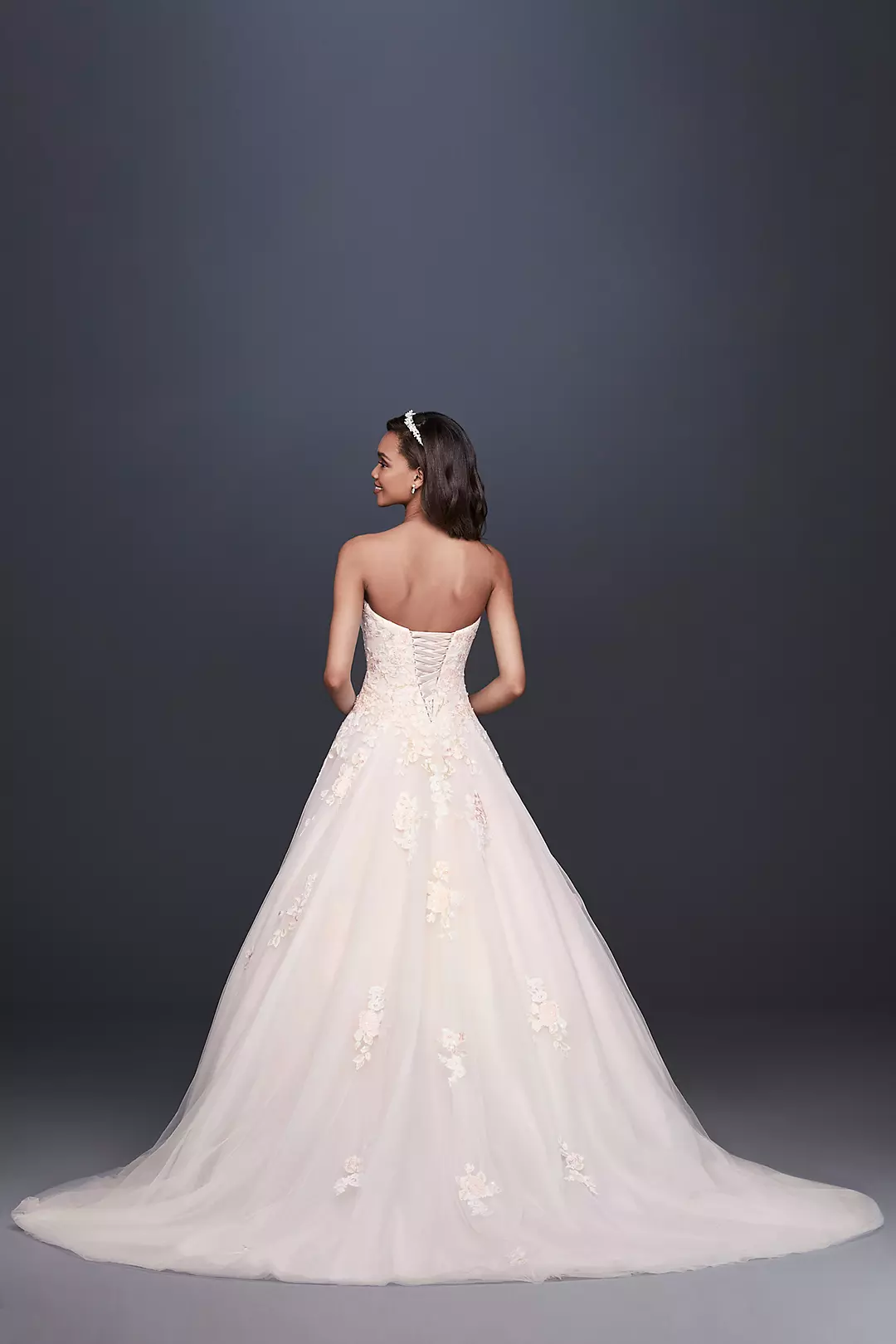 As-Is Embroidered Applique Ball Gown Wedding Dress Image 2
