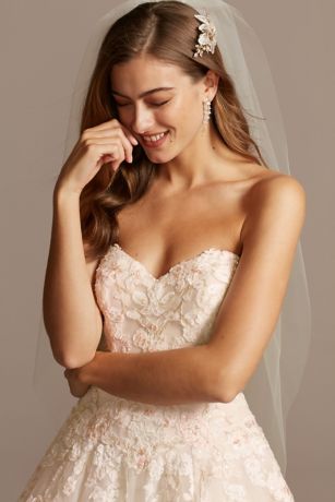 As Is Embroidered Applique Lace Ball Gown Dress | David's Bridal