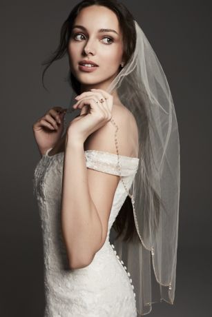 david's bridal scalloped crepe
