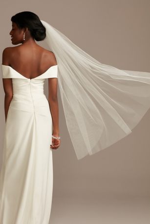 Fingertip Veil, Raw-Edge Tulle