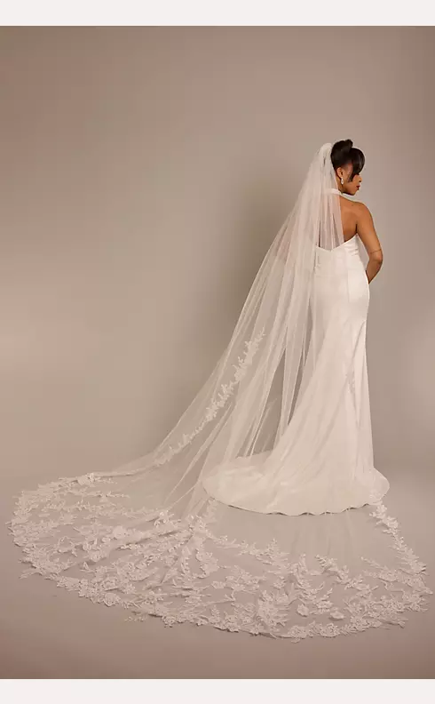 Cascading Lace Cathedral Veil