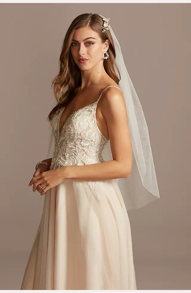 Bridesmaid Dress at Revelry | Dot Tulle Fingertip Veil | Ready to Ship