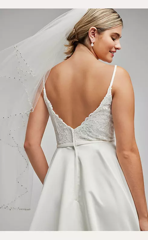 2 Tier Bridal Wedding Veil - Nylon - Beads - White - ApolloBox