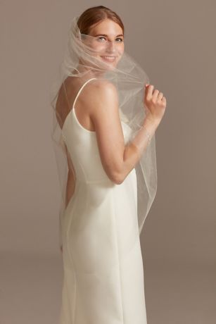 long tulle veil