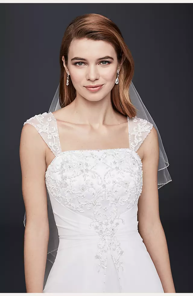 As Is Extra Length Cap Sleeve Wedding Dress Image 3