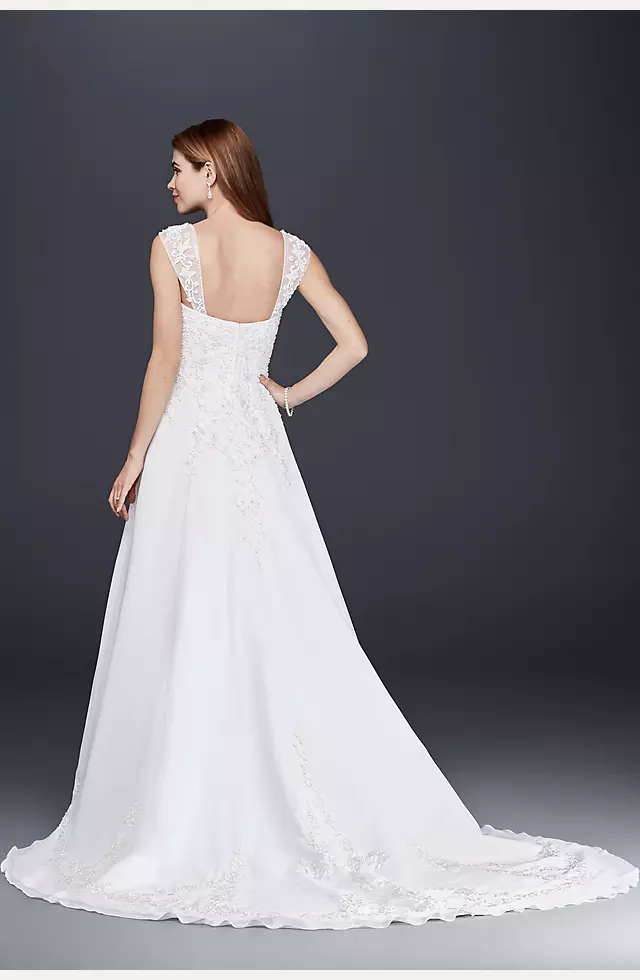 As Is Extra Length Cap Sleeve Wedding Dress Image 2