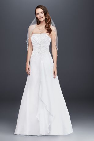 Chiffon A-line Wedding Dress with Side Draping