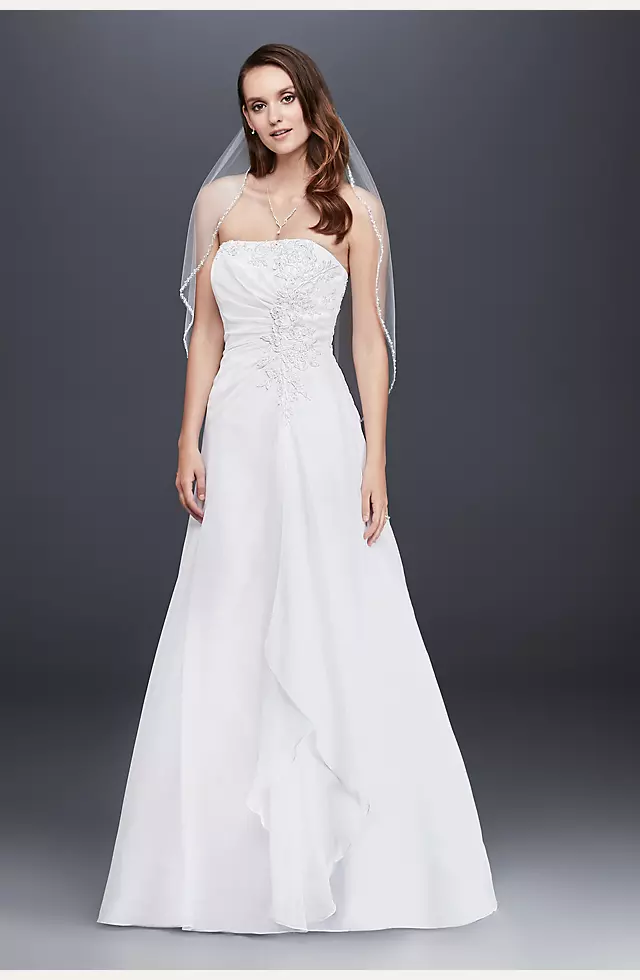 Chiffon A-line Wedding Dress with Side Draping Image