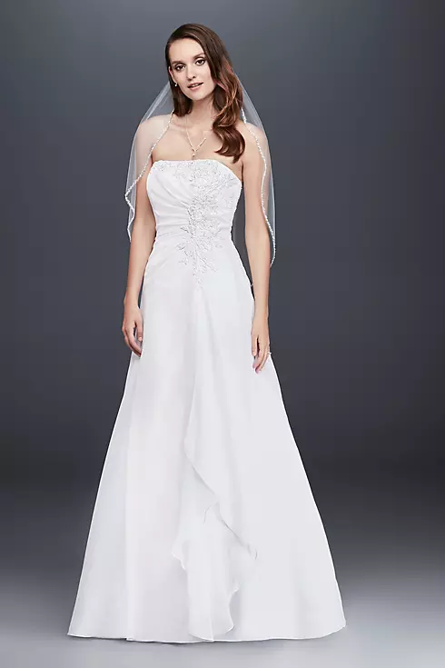 Chiffon A-line Wedding Dress with Side Draping Image 1