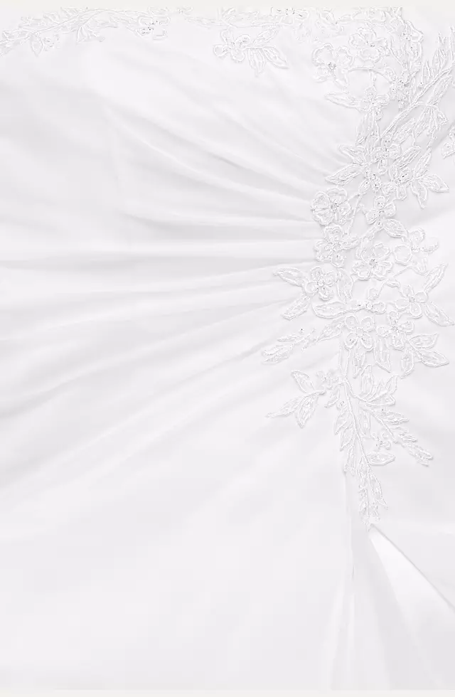 Chiffon A-line Wedding Dress with Side Draping Image 5