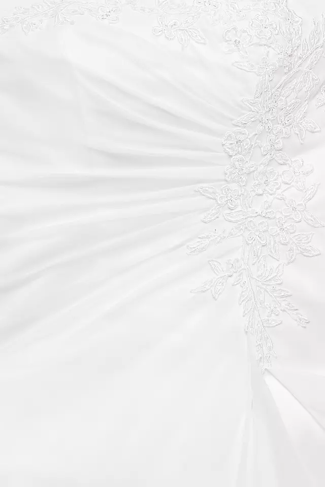 Chiffon A-line Wedding Dress with Side Draping Image 4