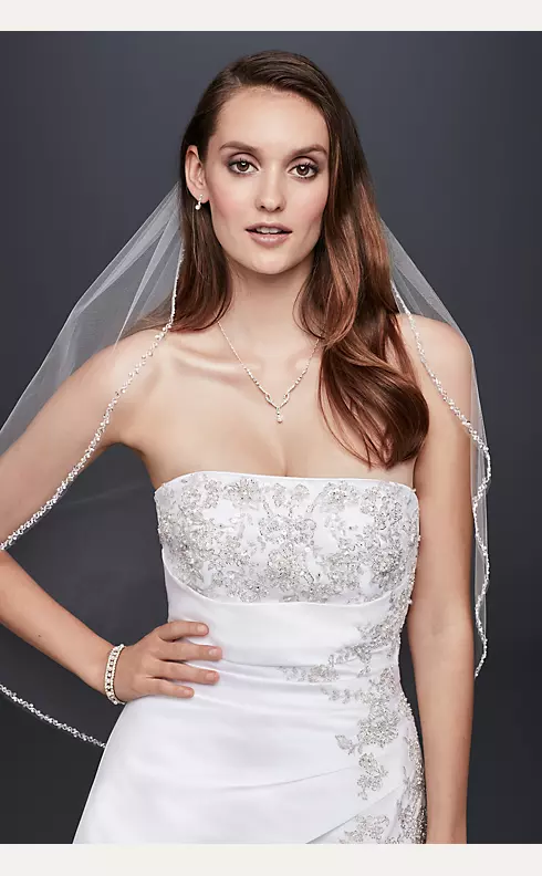 Strapless A-line Wedding Dress with Side Drape  Image 3