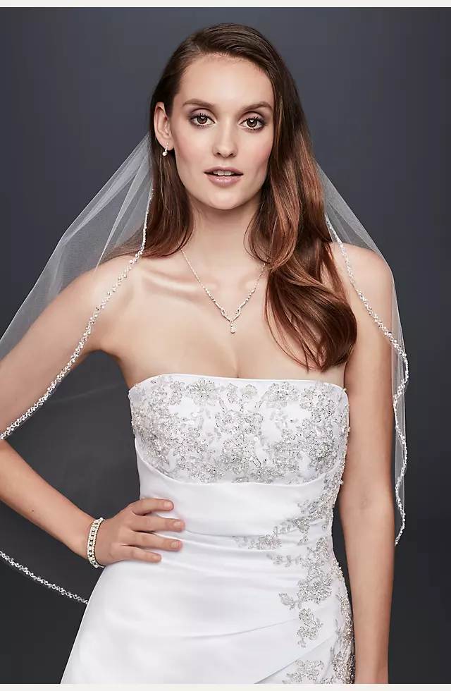 Strapless A-line Wedding Dress with Side Drape  Image 3