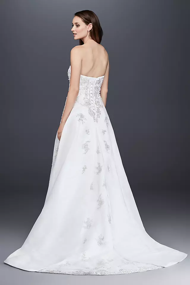 Strapless A-line Wedding Dress with Side Drape  Image 2