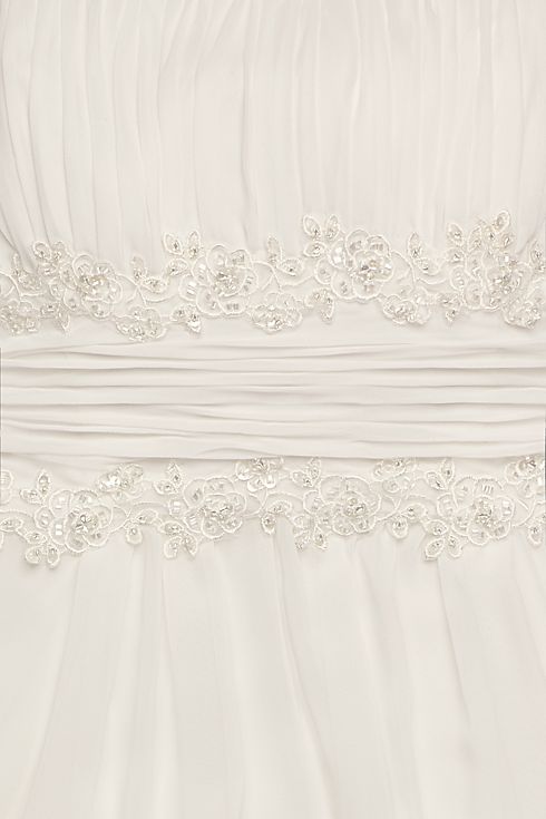 Chiffon A-line Wedding Dress with Beads Image 6