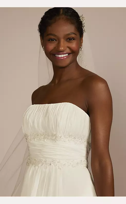 Chiffon A-line Wedding Dress with Beads Image 3