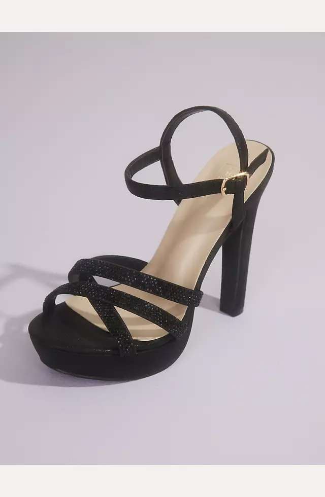 Sparkly Strappy Platform Heel Sandals Image