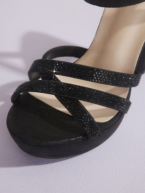 Sparkly Strappy Platform Heel Sandals Image 3