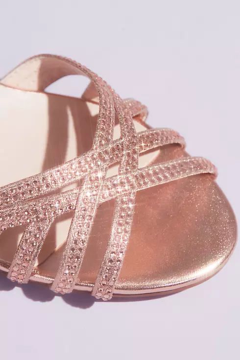 Crisscross Glittery Sandals with Crystals Image 3