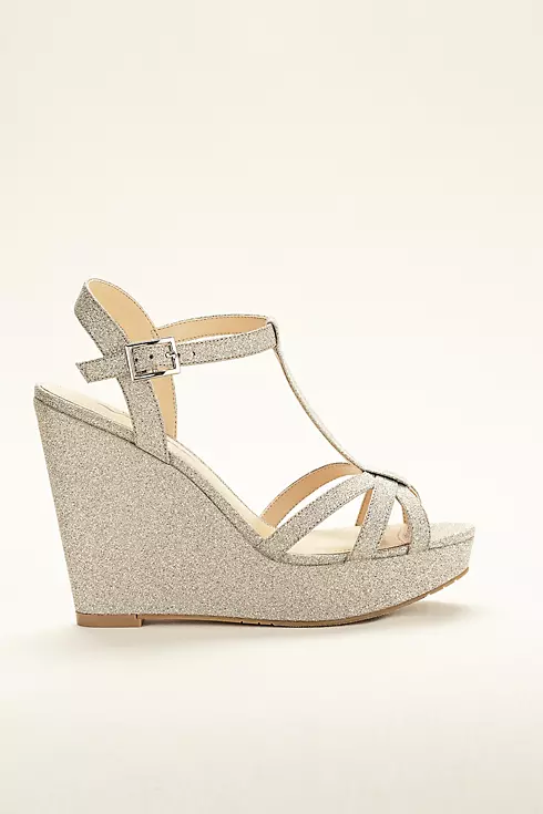 Touch of Nina Strappy Glitter Wedge Sandal Image 3