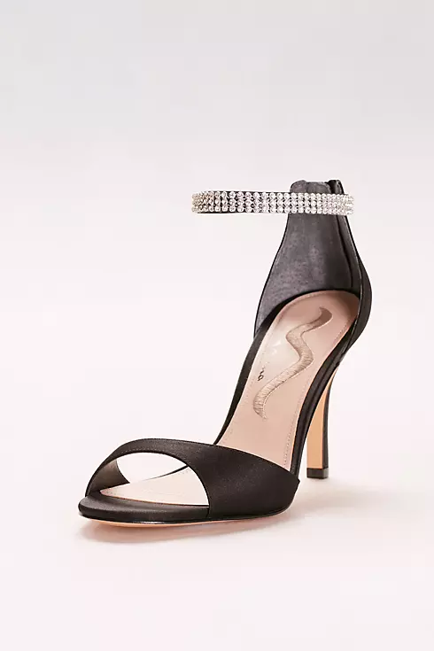 Rhinestone Ankle Strap Two-Piece Pumps Image 1