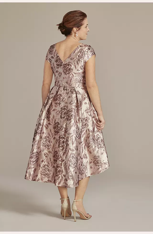 Floral Brocade High-Low A-Line Dress Image 2