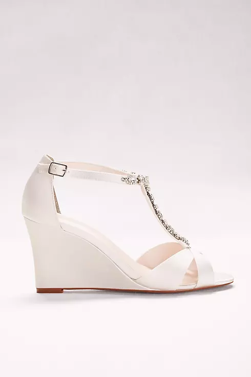 Pearl and Crystal T-Strap Wedges Image 3