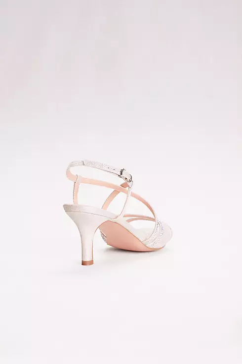 Low Heel Lace Sandals with Crystal Detailing Image 2