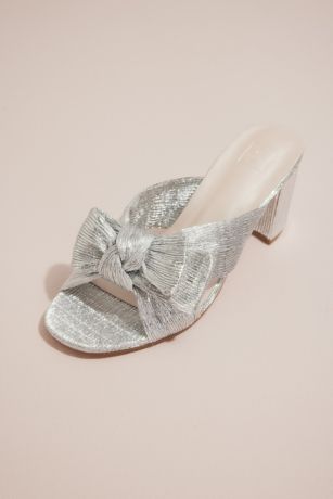 silver glitter prom heels