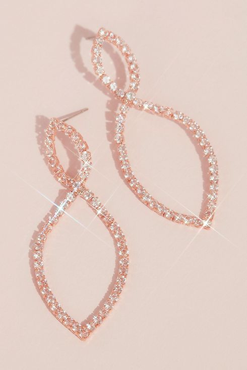 Infinity Loop Pave Rhinestone Earrings Image 1