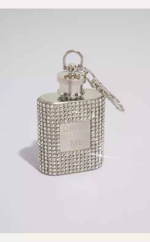 Mini Rhinestone Keychain Flask Image 1