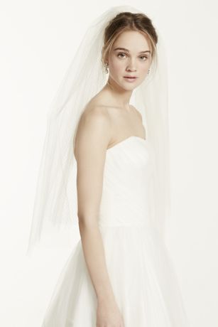 David's store Bridal two tier veil