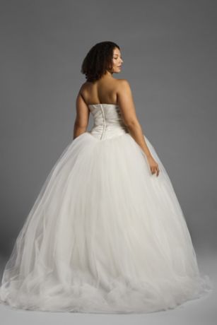 vera wang Lara　US6 White by Vera Wang Draped Taffeta Wedding Dress | David's Bridal