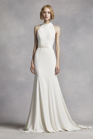 simple halter wedding dress