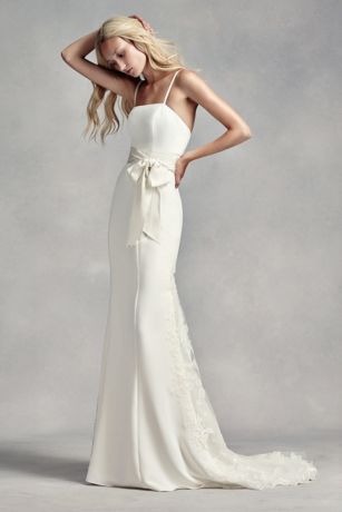 White by Vera Wang Spaghetti Strap Wedding Dress | David's Bridal