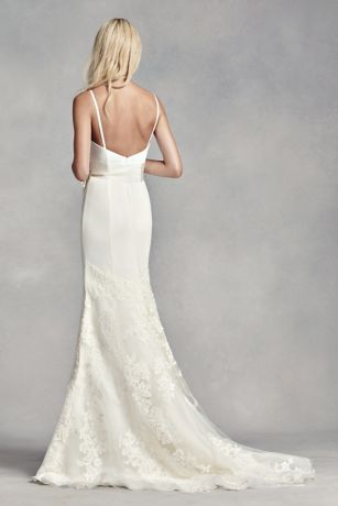 White by Vera Wang Spaghetti Strap Wedding Dress | David's Bridal