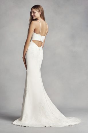 david's bridal open back wedding dress