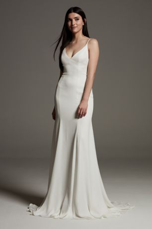 silk crepe wedding gown