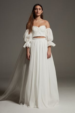 2 piece bridal dress