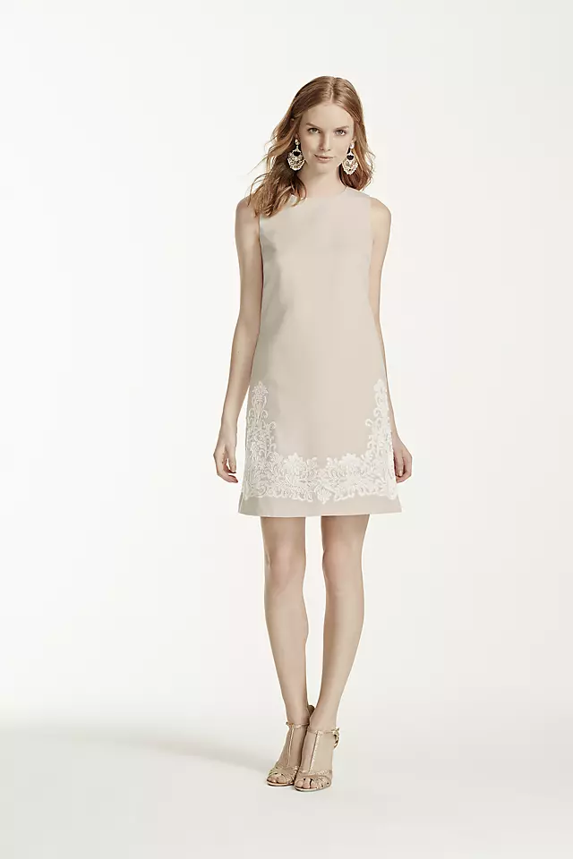 Shift Dress with Lace Appliques Image 2