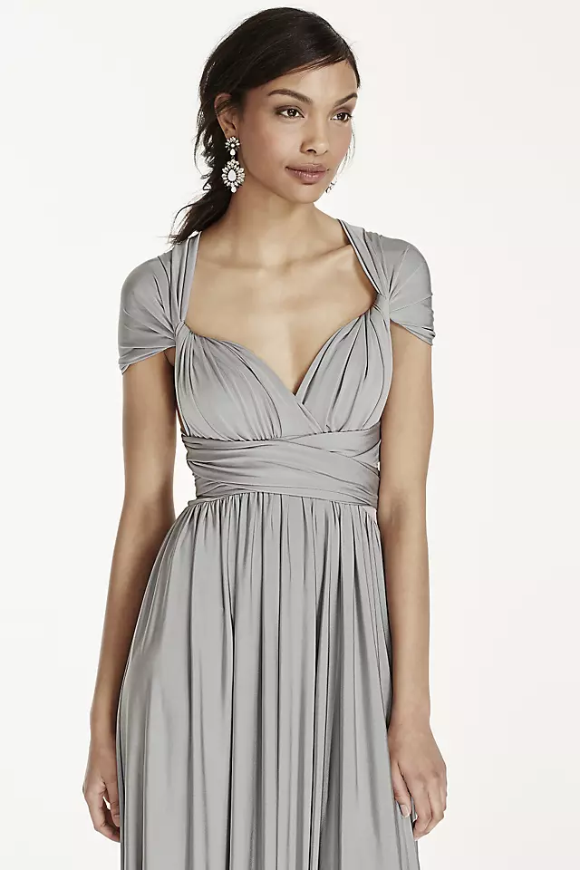 Long Jersey Style-Your-Way 2 Tie Bridesmaid Dress Image 2