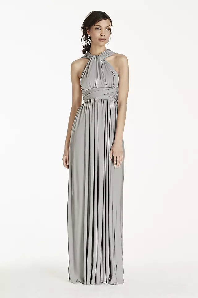 Long Jersey Style-Your-Way 2 Tie Bridesmaid Dress Image 6