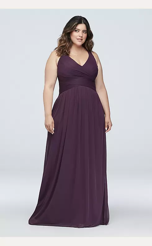 Long Bridesmaid Dress with Crisscross Back Straps