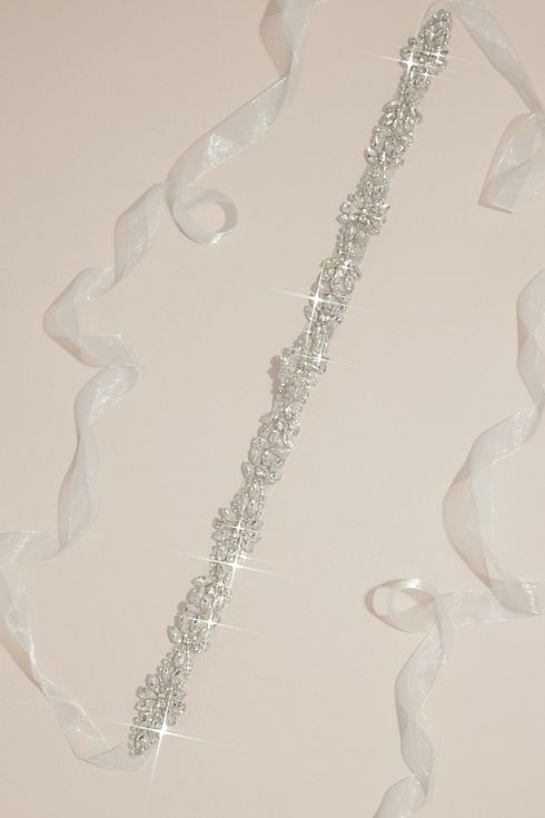Marquise Crystal-Embellished Ribbon Sash Image 1