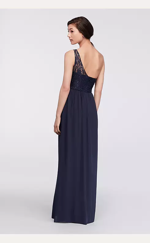 One-Shoulder Long Dress with Beaded Waist Image 2