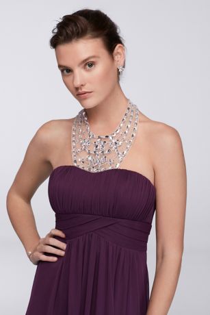 david's bridal illusion neckline