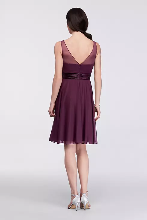 Short Dress with Illusion Sweetheart Neckline Image 2