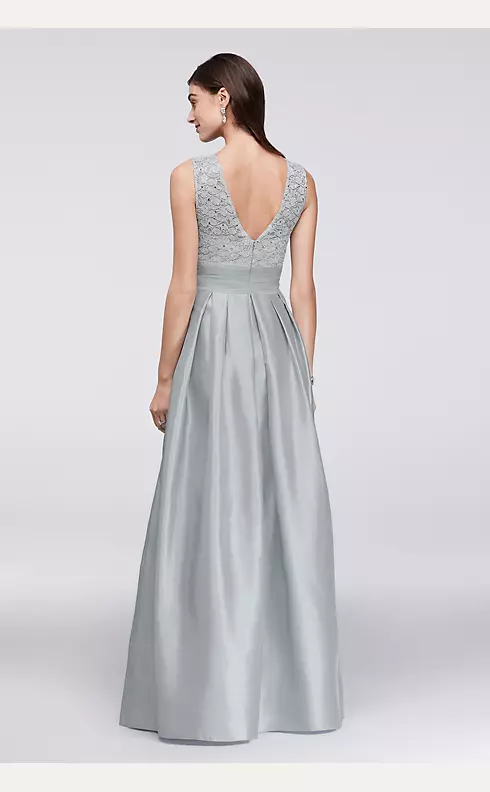 Lace and Satin Sleeveless Ball Gown Image 2